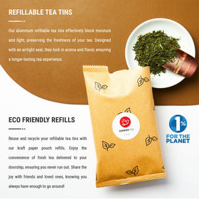 Senbird cold brew green tea poured over ice for refreshing taste