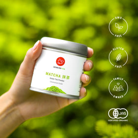 Senbird fresh grassy matcha brew offers vegetal sweetness and smooth finish.