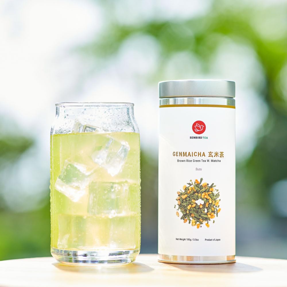 Senbird Genmaicha refill pack demonstrates sustainable packaging solution.