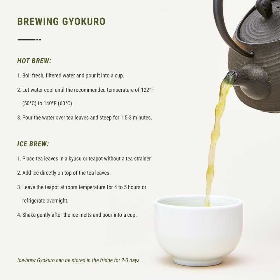 Senbird Gyokuro cold brew in glass highlights smooth, refreshing flavor
