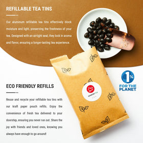 Senbird Kuromamecha cold brew in glass highlighting versatility.