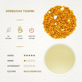 Senbird Genmaicha edible roasted mochi rice pieces for snackable texture