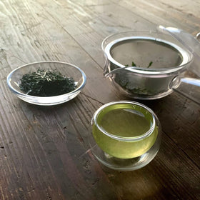 Senbird premium gyokuro tins stacked to emphasize sustainable design