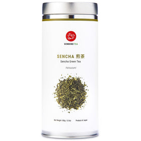 Senbird Premium Sencha tin seals freshness and aroma.