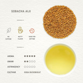 Senbird Sobacha roasted buckwheat kernels ready to brew with a toasty aroma
