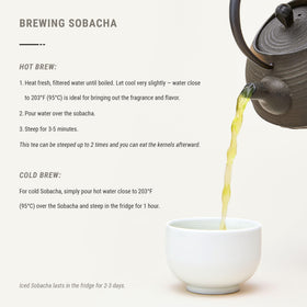 Senbird Sobacha tea leaves close-up on premium quality leaves