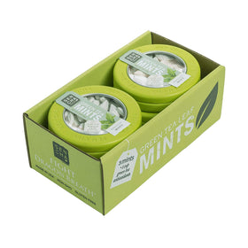 Sencha Naturals Green Tea Mints Moroccan Mint, pack front view, refreshing breath with green tea benefits.
