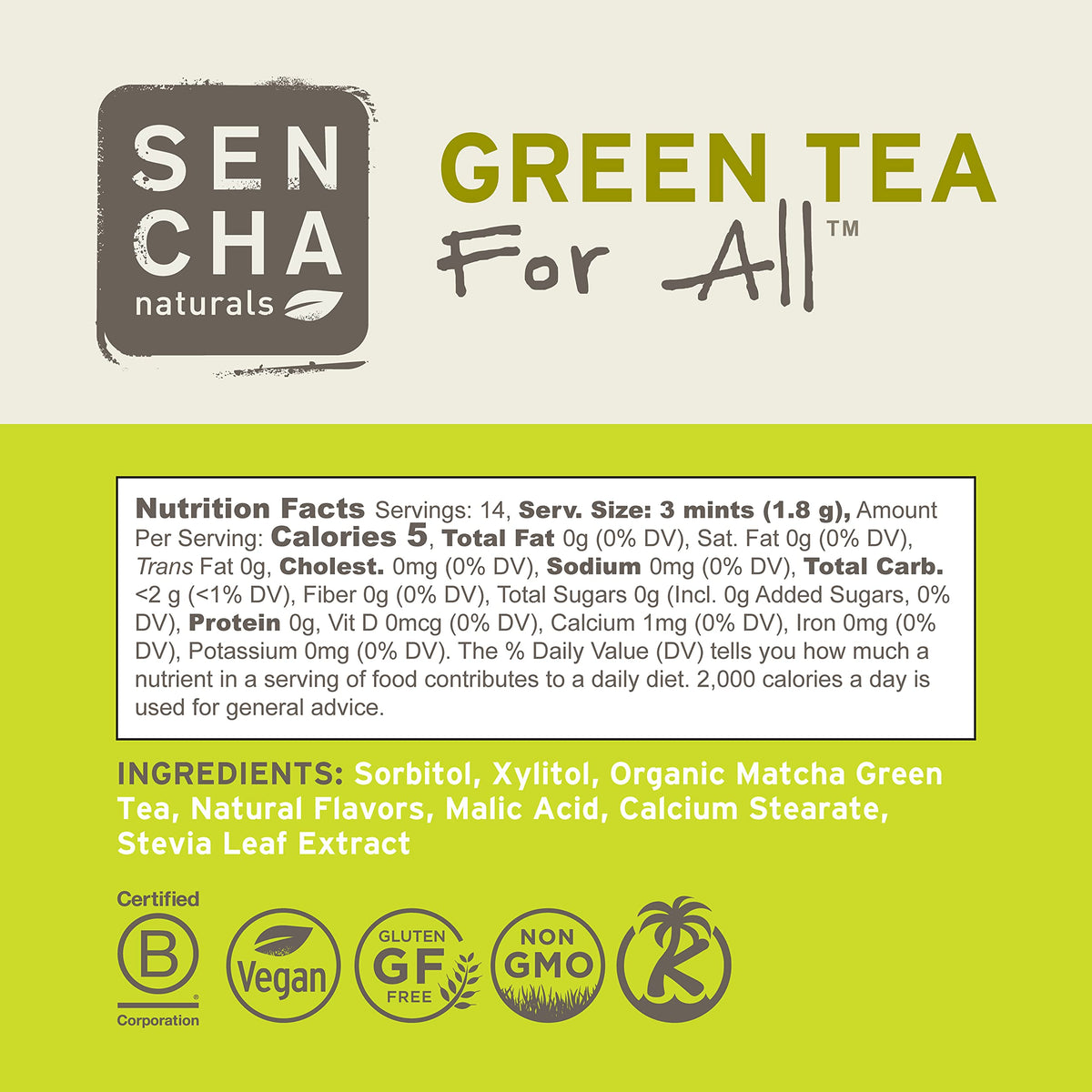SENCHA NATURALS Green Tea Mints Pink Dragonfruit on-the-go tin implies easy daily use