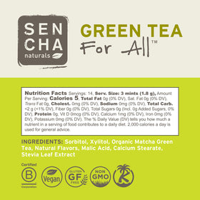 SENCHA NATURALS Green Tea Mints Pink Dragonfruit on-the-go tin implies easy daily use