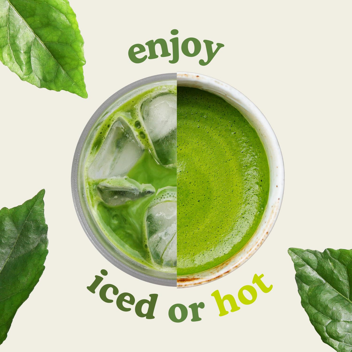 Creamy froth forming in a cup of Sencha Naturals matcha