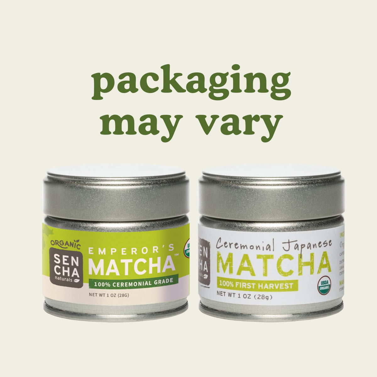 Sencha Naturals organic certification label indicating trusted, non-GMO quality