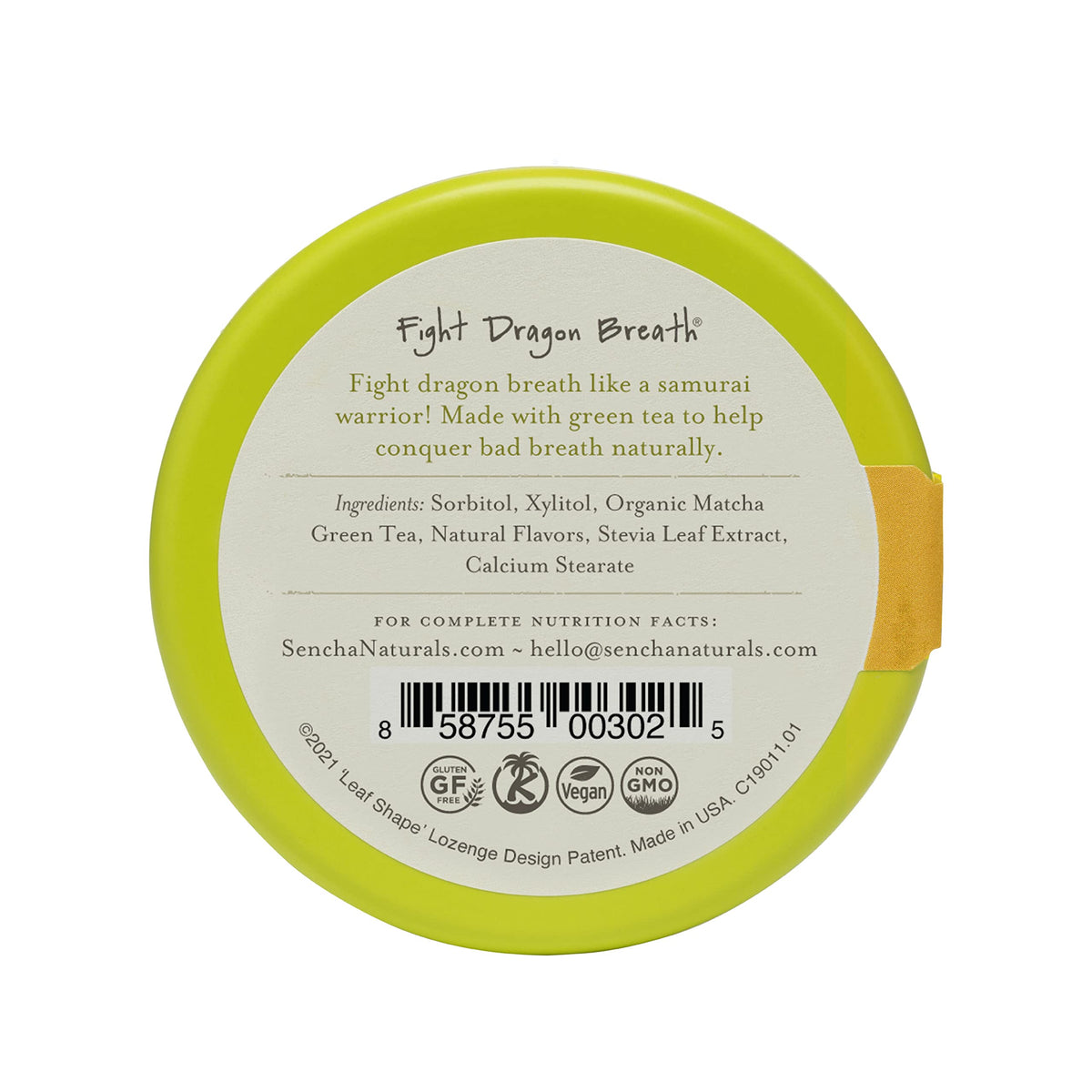 SENCHA NATURALS tropical mango mints, open pack, showcasing mango-green tea aroma