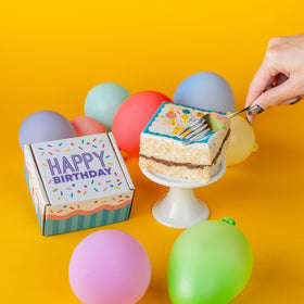 Send A Cake jumbo chocolate caramel crispy treat close-up highlights chewy texture.