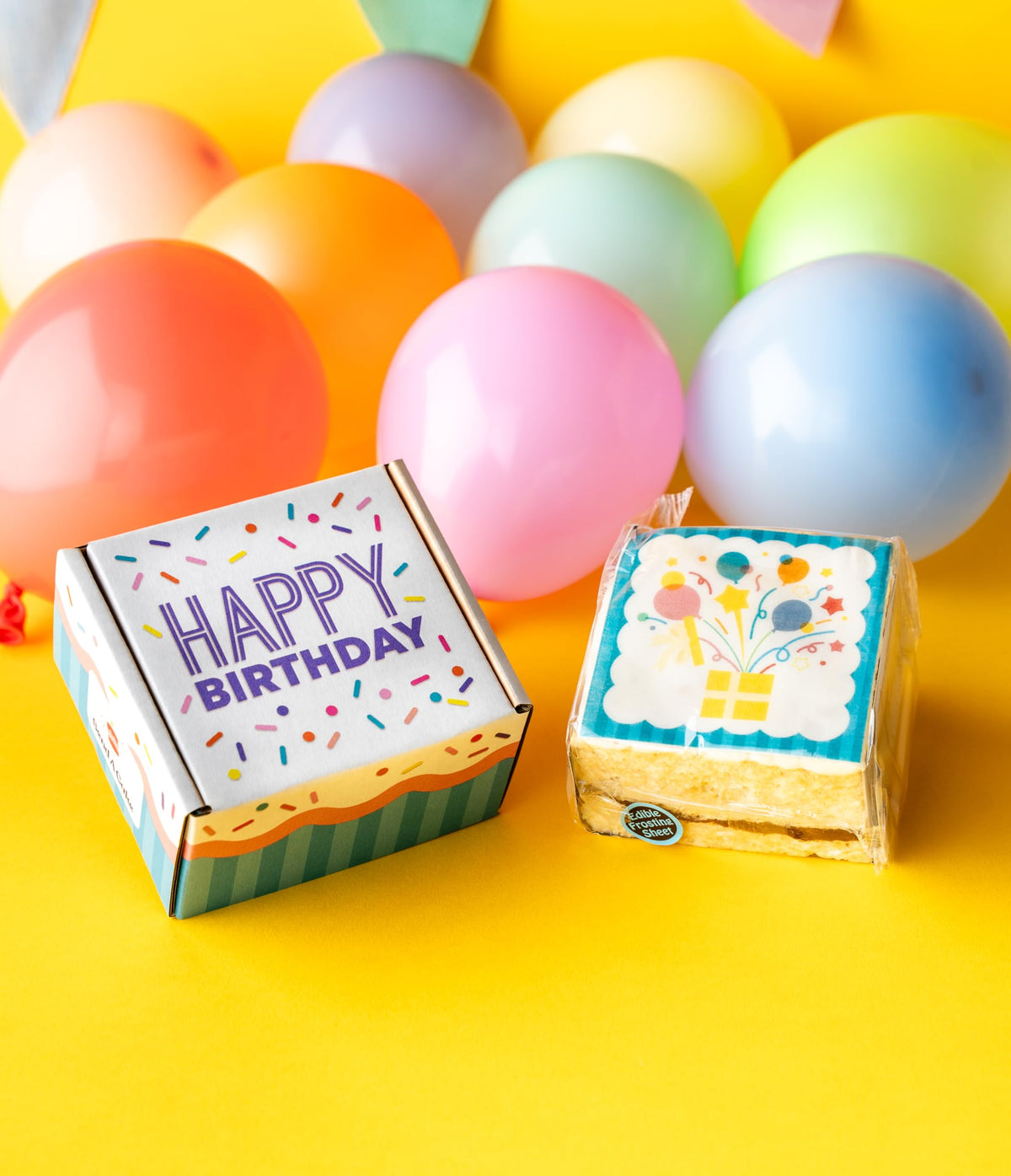 Send A Cake wrapped-for-freshness packaging emphasizes freshness for gifting.