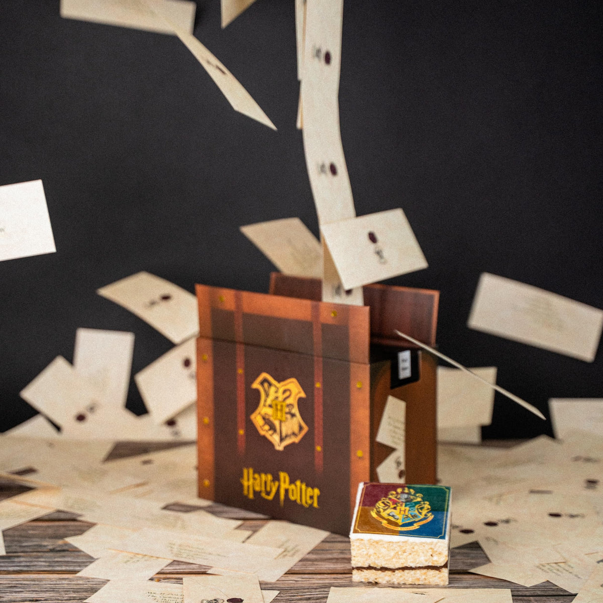 Send A Cake Harry Potter acceptance letter explosion box trunk—display-worthy keepsake.