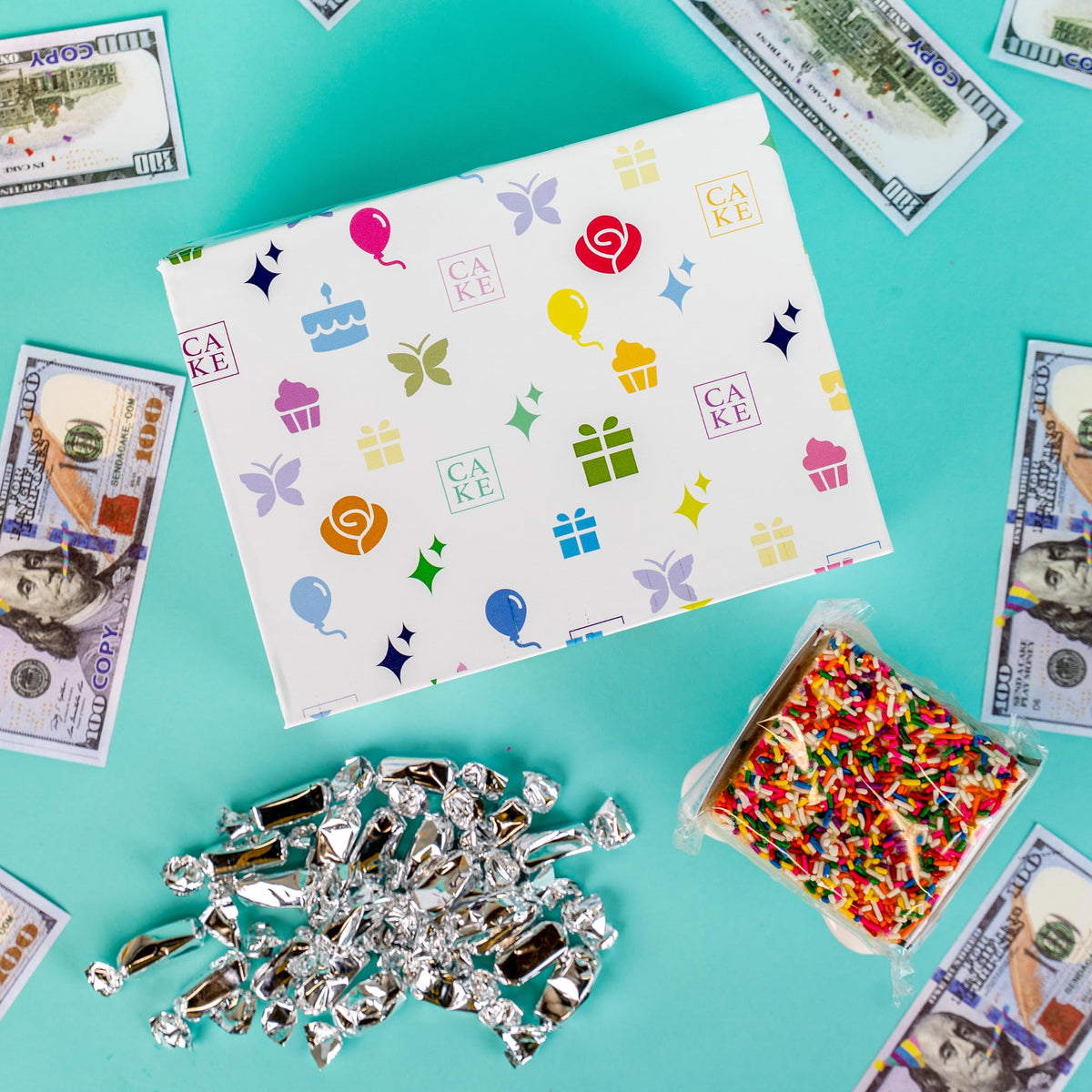 Send A Cake Rainbow Sprinkle Crispy Cake with colorful sprinkles brightens birthdays