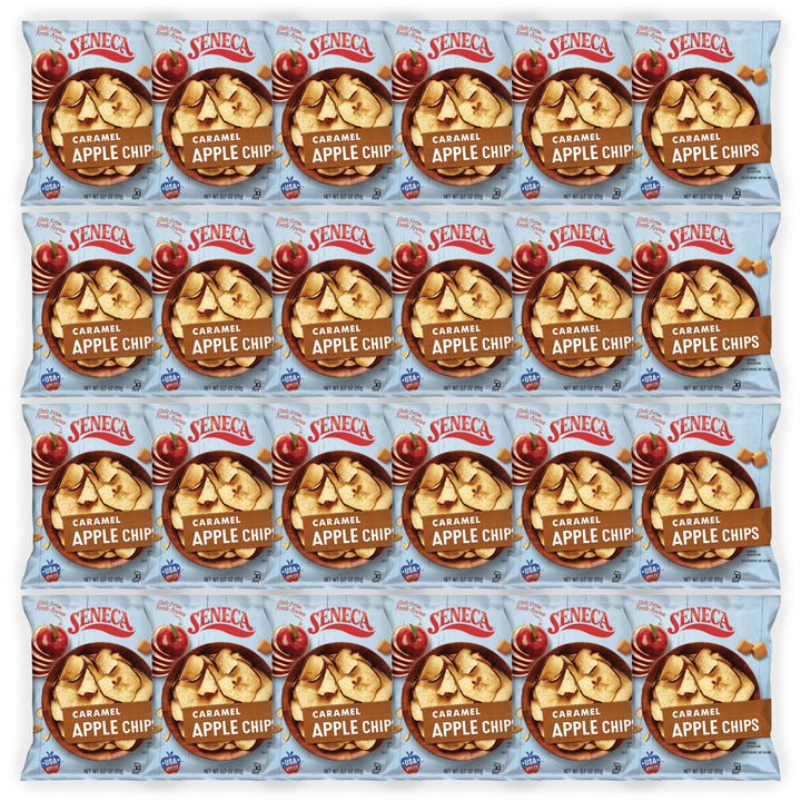 Seneca Caramel Apple Chips—crisp Red Delicious slices for a tasty everyday snack.