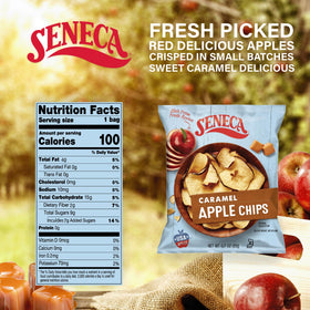 Seneca Caramel Apple Chips with vacu-crisp process delivering consistent texture.
