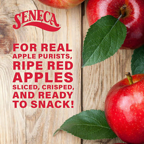 Seneca Original Apple Chips sliced apples show texture and vibrant color.
