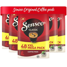 Senseo Classic Medium Roast pods in a 240-count bulk pack for daily use.