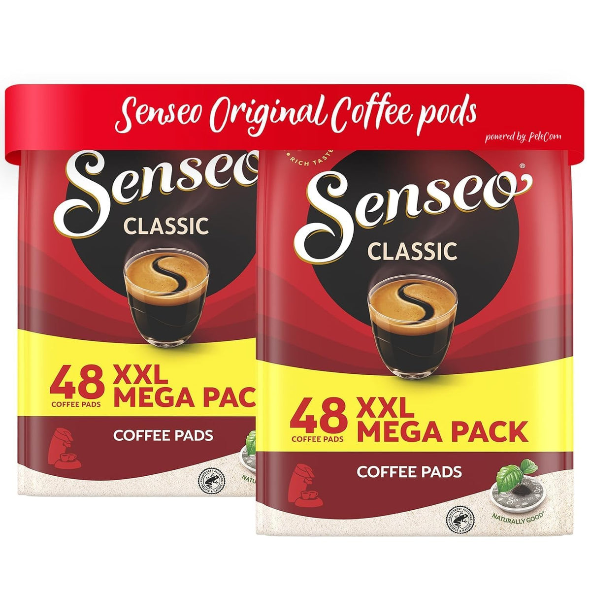 Senseo Classic Medium Roast pods 96-count pack for daily brewing.