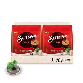 Senseo Classic pods packaging box with bulk 160 pods for consistent freshness.