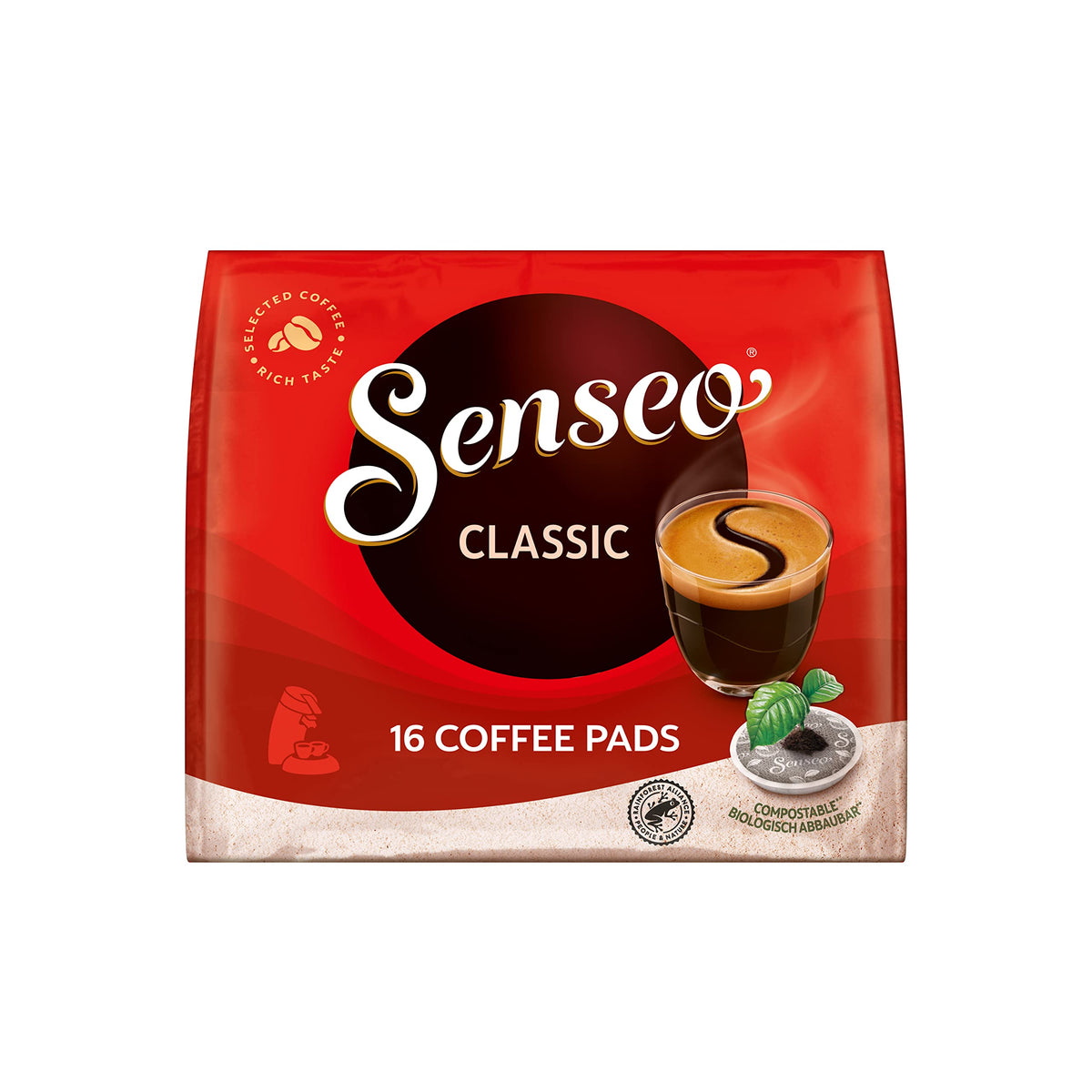 Senseo coffee pod over ice for refreshing iced coffee.
