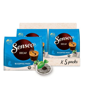 Senseo decaf coffee pods 80-count pack in five bags for freshness