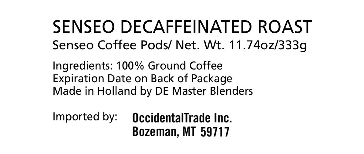 Senseo Decaf pod showing crema layer on top for cafe-style aroma.