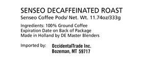 Senseo Decaf pod showing crema layer on top for cafe-style aroma.