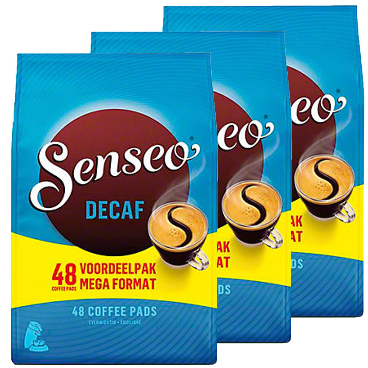 Senseo Decaf Medium Roast coffee pod delivering a smooth brew with rich crema.