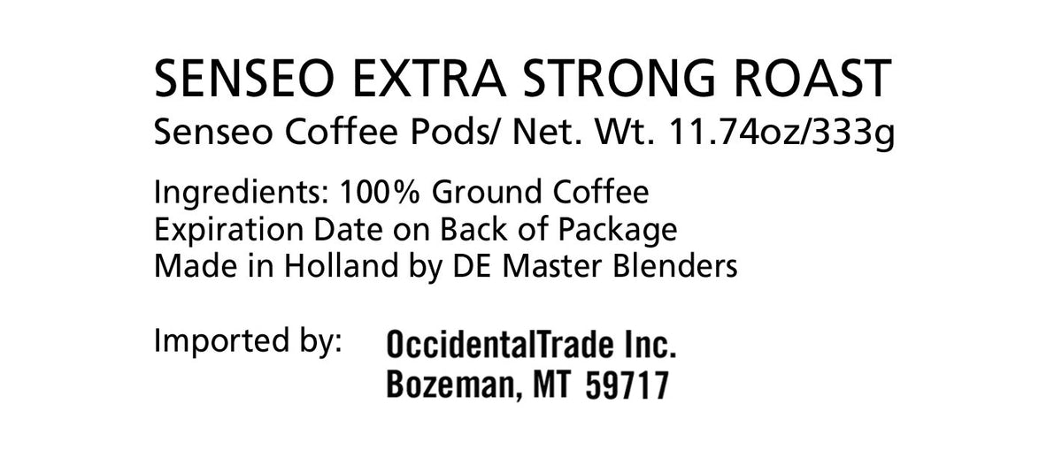 Senseo Extra Strong crema visible on a single serve pod for cafe style richness