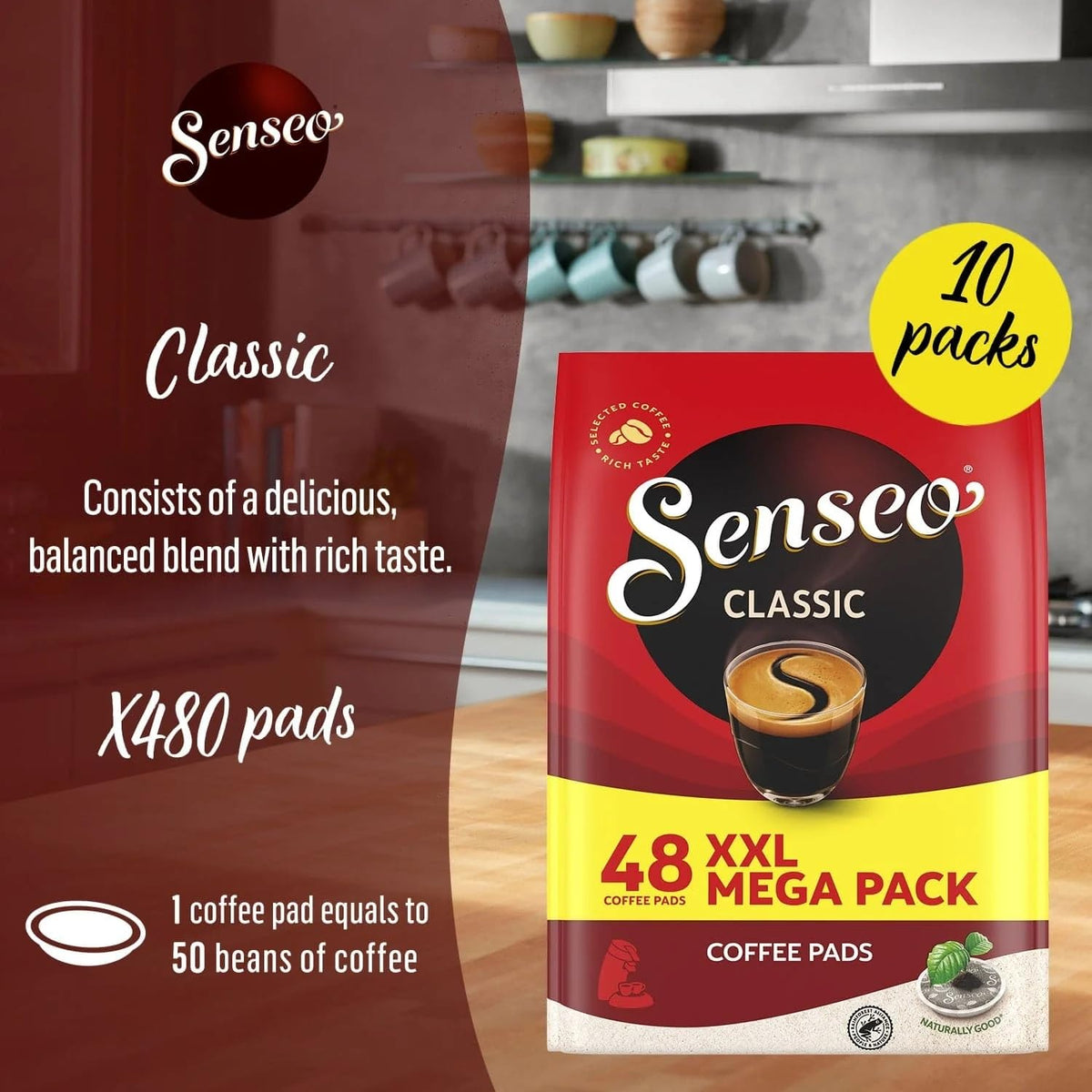 Senseo and PeleCom compatibility enables quick, mess-free single-serve brewing.