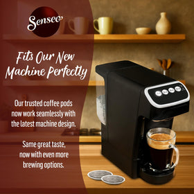 Senseo and PeleCom compatibility ensures easy single-serve brewing.