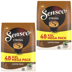 Senseo Strong Roast pack-front highlighting the dual-pack convenience for everyday use.
