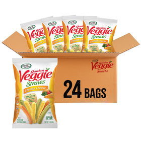 Sensible Portions Garden Veggie Snacks cheddar front packaging, 24-pack, great for family snacking