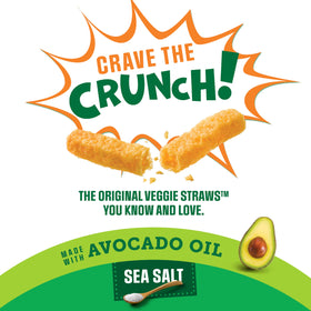 Sensible Portions Garden Veggie Straws texture highlight for a light, crunchy bite