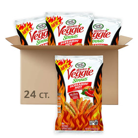Sensible Portions Garden Veggie Straws Screamin' Hot pack 24 ready for on-the-go snacking