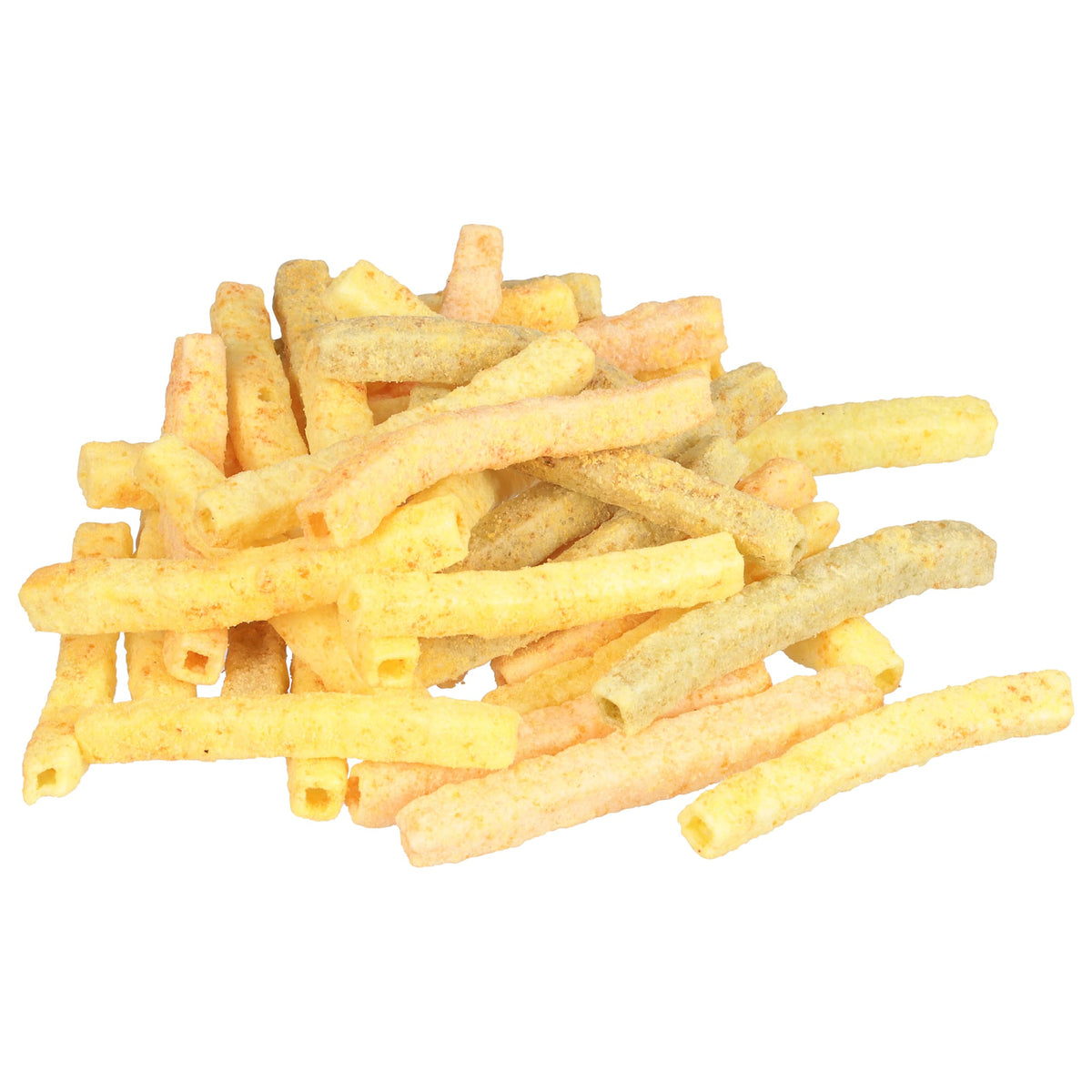Sensible Portions veggie-straws close-up highlighting airy-crunch texture