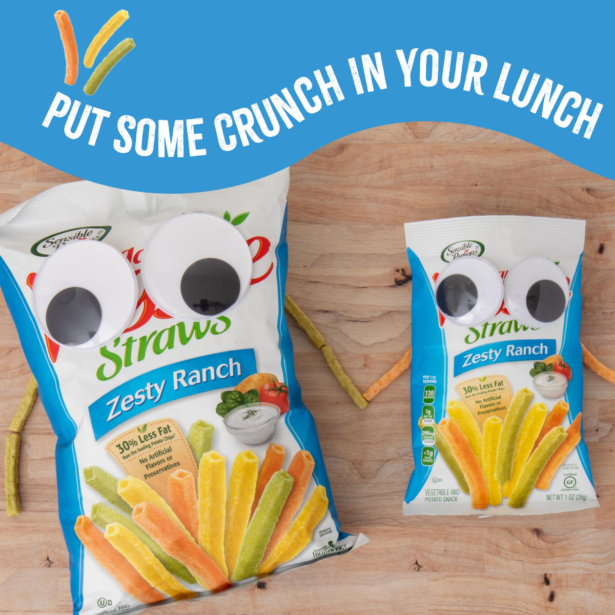 Sensible Portions Veggie Straws Lunchbox-friendly bag for school lunch