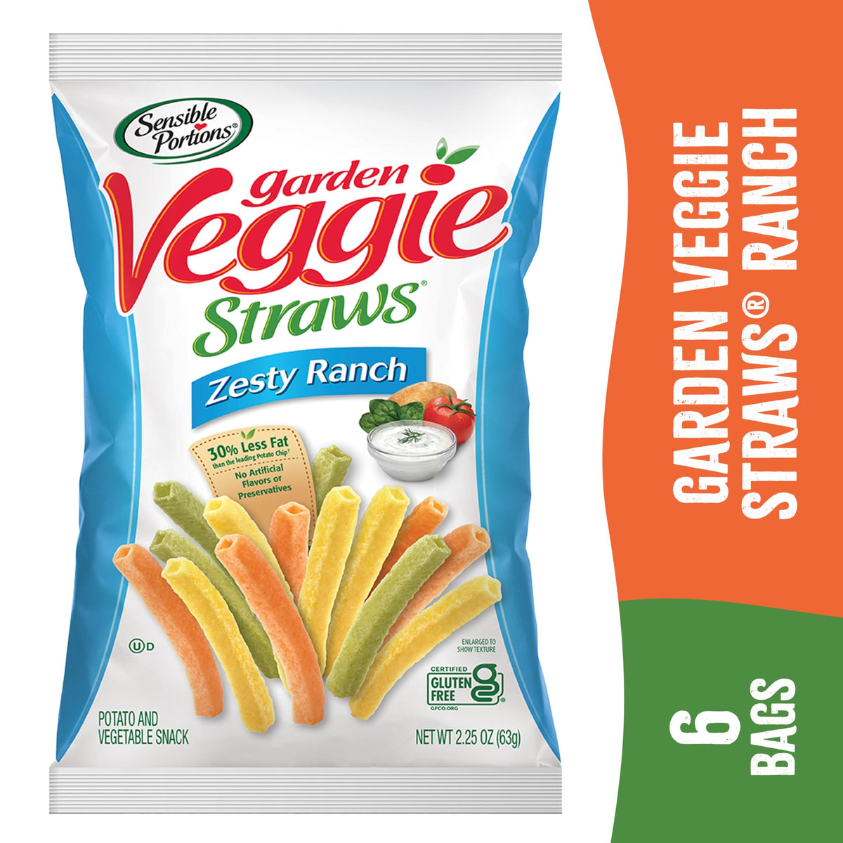 Sensible Portions Veggie Straws Party snack bag with crowd-pleasing crunch