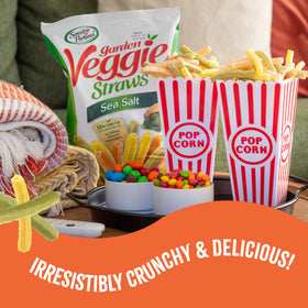 Kids' lunchbox with Veggie Straws sea salt, shareable seven-ounce bag option.