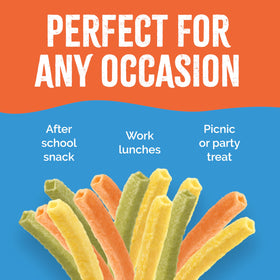 Sensible Portions Veggie Straws sea salt serving, versatile snack for any meal.