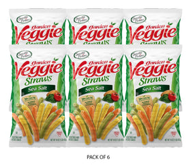 Sensible Portions sea salt veggie straws served on a plate for quick lunch crunch.
