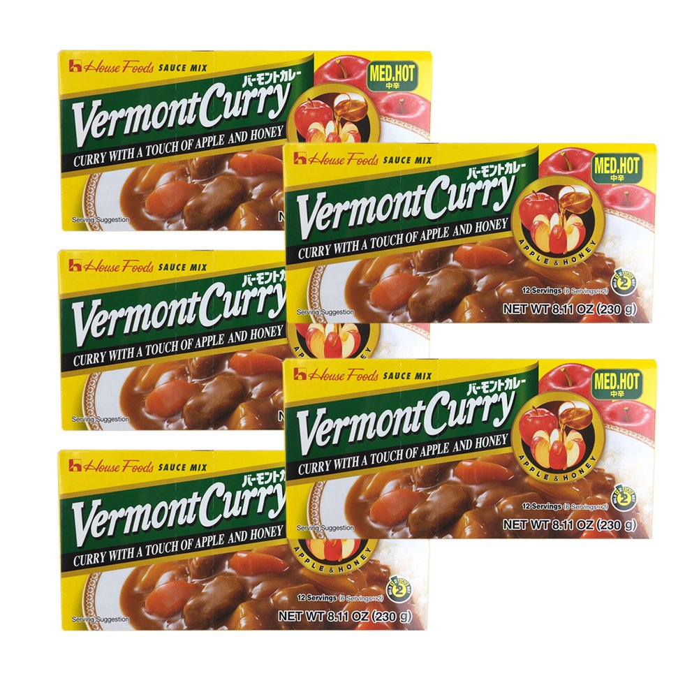 House Foods Vermont Curry Medium Hot five-pack makes quick weeknight dinners