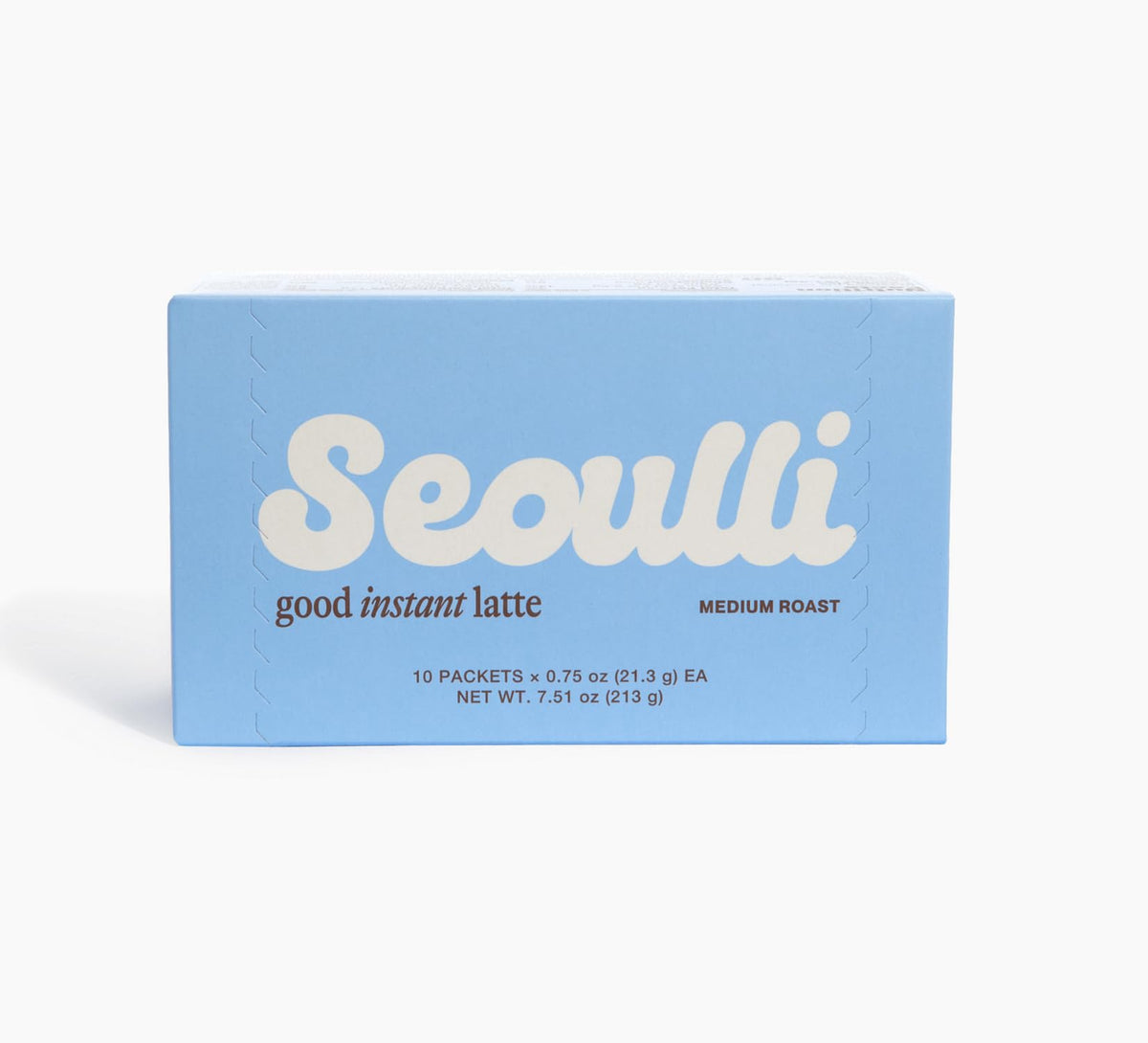 Seoulli Korean Instant Latte single-serve packet ready to mix.