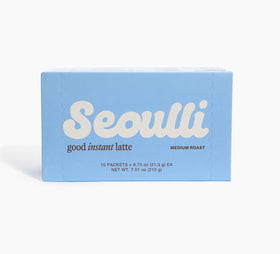 Seoulli Korean Instant Latte single-serve packet ready to mix.
