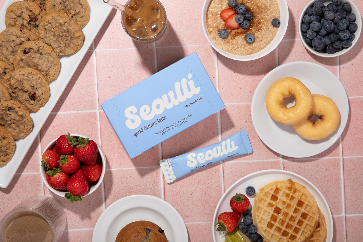Seoulli Korean Instant Latte travel-ready setup for busy mornings.