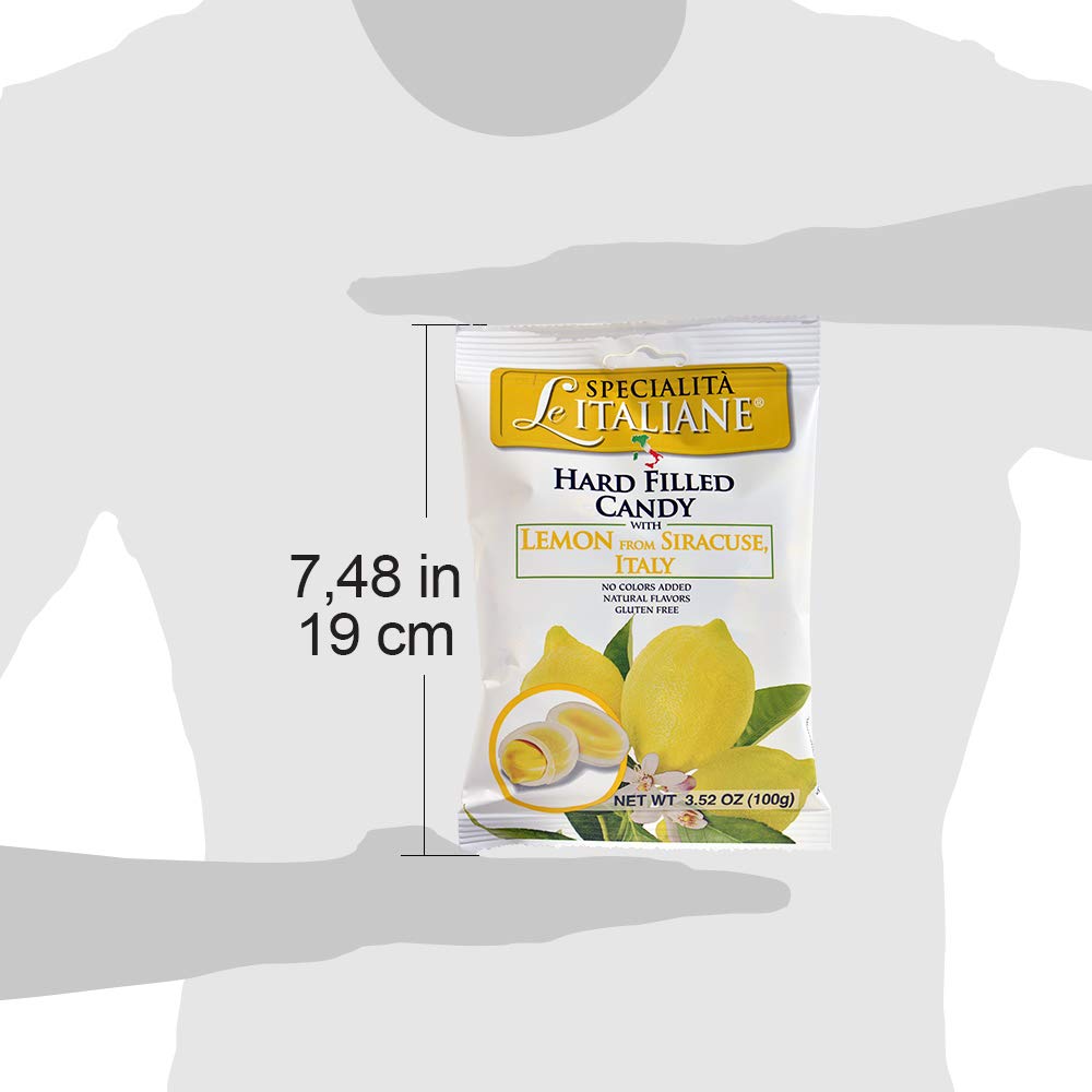 Serra lemon-filled hard candy from Siracusa, gluten-free and gelatin-free option.