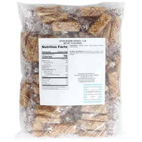 Sesame Crunch Bars individually wrapped for freshness and on-the-go snacking.